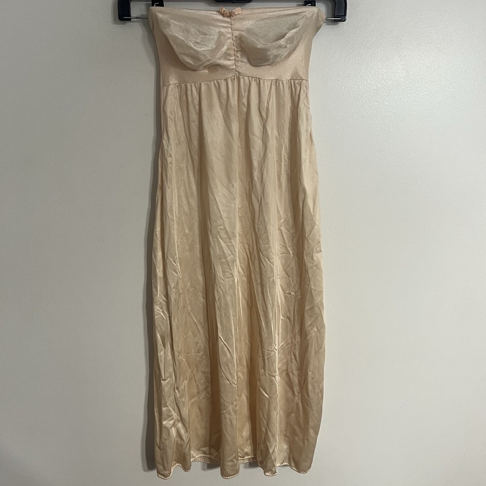 Nude Vintage Kayser Small Strapless Nightgown Lingerie‎ Made In USA
